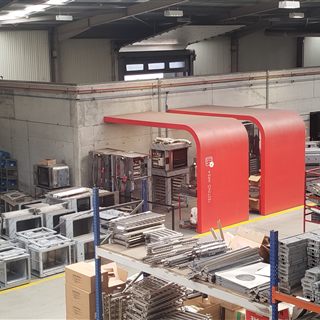 Equipment in production on the factory floor